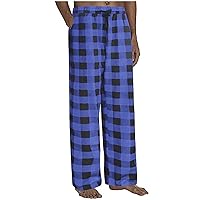 Men Pajama Pants Plaid With Pockets Family Pajamas Unisex Loose Cotton Trousers