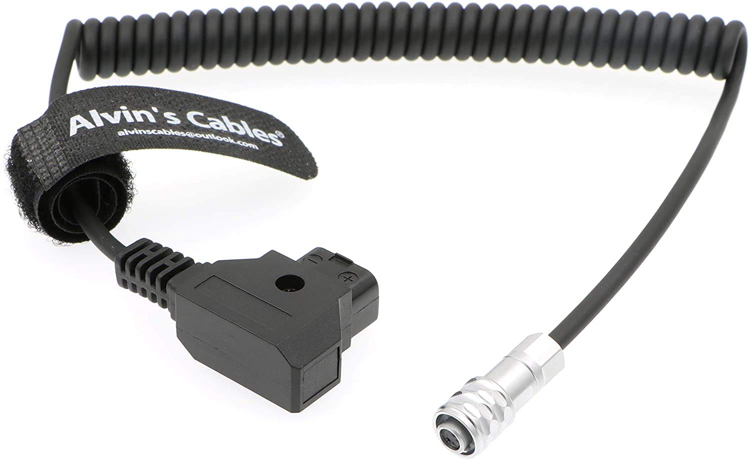 Alvin's Cables BMPCC 4K 6K to D Tap Power Cable for Blackmagic Pocket Cinema Camera 4K| 6K Weipu 2 Pin Female to P Tap Coiled Cable