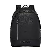 A | X ARMANI EXCHANGE Men's Pebble Backpack, Nero-Black, One Size