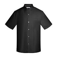 Men's Silk Hawaiian Short Sleeve Button Down Shirt Casual Tropical Holiday Beach Shirts