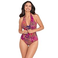 Skinny Dippers Women's Swimwear Sirene Lace Up Halter Soft Cup One Piece Swimsuit