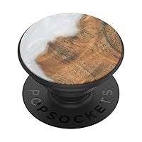 PopSockets Phone Grip with Expanding Kickstand, Wood Resin Pearl
