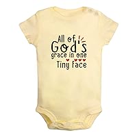 All of God's Grace in One Tiny Face Funny Bodysuits, Newborn Baby Romper, Infant Jumpsuits, 0-24 Months Babies Outfits
