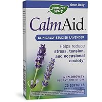 Nature's Way CalmAid, Non-Drowsy, Clinically Studied Lavender Supplement Helps Reduce Tension/Stress