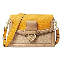 Michael Michael Kors Michael Kors Women s Jessie Medium Two Tone Logo Shoulder Bag in Sunshine Multi, Style 30S0SI6L2V.