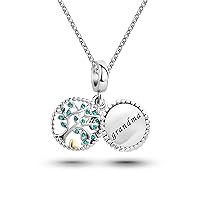 KunBead Jewelry Women Girls Family Tree of Life Charm 18 inch Love Pendant Necklace