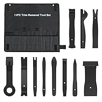 GOOACC 11PCS Auto Trim Removal Tool Kit No-Scratch Pry Tool Kit for Car Audio Dash Door Panel Window Molding Fastener Remover Tool Kit-Black