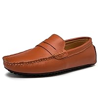 Mens Faux Leather Casual Driving Business Penny Loafers Boat Shoes