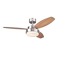 Westinghouse Lighting 7221600 Alloy Ceiling Fan, 42 Inch, Brushed Nickel
