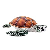 Wild Republic Living Ocean, Green Sea Turtle, Stuffed Animal, 30 inches, Gift for Kids, Plush Toy, Fill is Spun Recycled Water Bottles