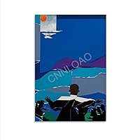 CNNLOAO Collage Artist Romare Bearden Abstract Fun Art Poster (1) Canvas Poster Wall Art Decor Print Picture Paintings for Living Room Bedroom Decoration Unframe-style 08x12inch(20x30cm)