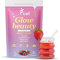 Fuel Nutrition Glow Beauty Collagen for Women | Hyaluronic Acid, Vitamin C, Lion's Mane, Biotin & More | Promotes Skin, Hair & Nail Health | Beauty Collagen Powder | Organic & Non-GMO