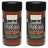Frontier Co-op Smoked Paprika, 1.87 Ounce, Oak Wood Smoked & Ground Spanish Paprika, Deep Smokey Flavor, Kosher (Pack of 2)