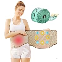 Electric Slimming Belt, with Hot Compress,360° Full CircleHeating,4 Massage Modes, Widening, Relieve Belly Waist Pain, Must Plug in Use, Free Measuring Ruler, for Women & Men