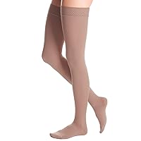 duomed Advantage 20-30 mmHg Thigh with Beaded top Band Standard Closed Toe Beige Large