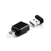 Verbatim 32GB Nano USB Flash Drive with USB OTG Micro Adapter - Black