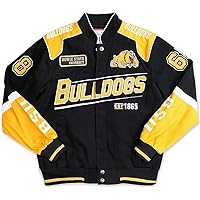 Big Boy Bowie State Bulldogs S9 Mens Racing Twill Jacket [Black] - ID#142636-15-208-0