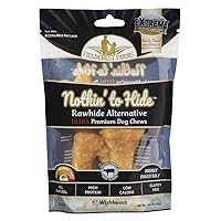 Fieldcrest Farms Nothing to Hide Natural Rawhide Alternative 5'' Bones for Dogs - Digestible Rawhide Free Dog Chews Long Lasting Bones for Large Dogs - Great for Dental Health 2 Count