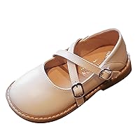 Double Buckle Round Fashion Solid Girls Style Casual Thick Seasons Shoes Flat Toe Casual Sole Sole Four