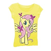 My Little Pony Girls' MLP Shutter Fly Sheer Short Sleeve Jersey Tee