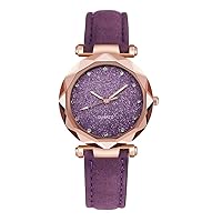 Fashion Watch, Ladies Rhinestone Quartz Watch Female Leather Belt Casual Wristwatch