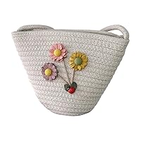 Shoulder Bag Cotton Clutch Purse Handmade Crossbody Bag Woven Satchel Bag Flowers Phone Wallet Handbag Travel Holiday