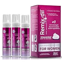 Remixidil Women’s 5% Minoxidil Foam | Hair Regrowth Treatment for Women | Clinically Proven Formula for Hair Loss and Hair Growth | No Scalp Irritation| 3-Month Supply