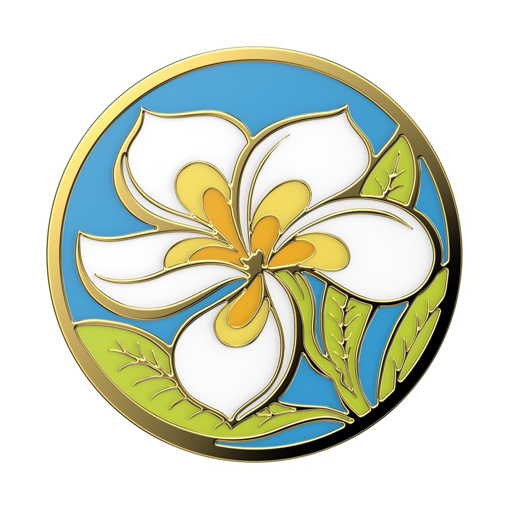 POPSOCKETS Phone Grip with Expanding Kickstand - Enamel Plumeria