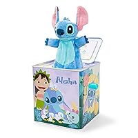 KIDS PREFERRED Disney Baby Lilo and Stitch Classic Jack in The Box Musical Toys for Babies and Toddlers, Pop Goes Stitch from A Colorful Box, 5 Inches
