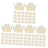 BESTOYARD 300 Pcs Chocolate Tray Chocolate Wrappers Cups Rose Gold Cupcake Liners Square Cupcake Liners Chocolate Shot Glasses Edible Truffle Chocolate Liners Almond Decorations Bride Paper