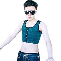 Tomboy Trans Lesbian Summer Chest Binder Corset Plus Size Colorful Short Tank Top