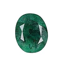 Natural Green Emerald 3.50 Ct EGL Certified Oval Cut Gemstone for Ring/Pendant/Jewelry DK-373