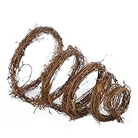 Natural Vine Wreath, Branch Wreath Natural Vine Twig Grapevine Garland Rattan Rings Large Wooden Decorative for Christmas Halloween