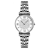 Women's Watches Diamond Dial Watches Female Stainless Steel Casual Dress Analog Quartz Wrist Watch