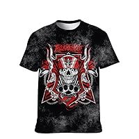 Mens Funny-Skull T-Shirt Novelty-Tees Casual Graphic-Funny Short-Sleeve: Vintage Softstyle Hip-Hop Top Classic Vintage Style