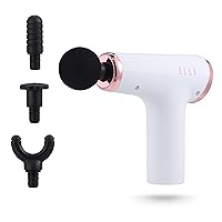 Vivitar ELLE Massage Gun Deep Tissue, 32 Intensity Levels, Quick Charge, LED Display, Portable Handheld Percussion Massage Gun with 4 Massage Heads for Muscle Relief