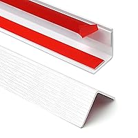 Wall Corner Protector, 2 PCS Widen Wall Corner Guard for Wall Scratch Prevent, Self-Adhesive White Wall Edge Protector,Cover Sharp Edge&Corner (4cmx89cm/1.58inx35in)
