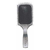 Cricket Visage 395 Paddle Hair Brush for Styling, Detangling, Blow Drying and Styling All Hair Types, Anti-static, Nylon Bristles, Aluminum Finished Handle, Made in Korea