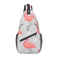 Flamingo Sling Bag Crossbody Backpack Sling Backpack Shoulder Bag For Women Men Cycling Hiking Travel