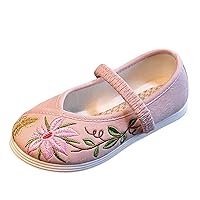 Big Girls Size 5 Sandals Girls Flat Bottomed Embroidered Sandals Fashionable Costume Children Toddler Jelly Sandals 7