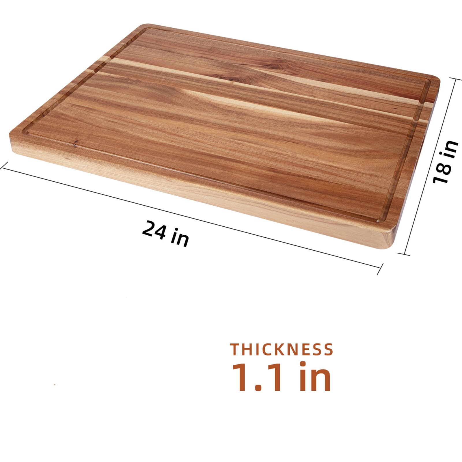 GaoMon 24 x 18 In Acacia Cutting Boardfor Kitchen, XXL Extra Large Charcuterie Cheese Platter Serving Tray, Food Prep and Serving Boards, Chopping Boards for Meal Vegetables and Cheese