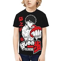 Hajime No Ippo Boys and Girls T-Shirt Novelty Fashion Tops Kids Shirt Anime Short Sleeves