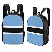 Flag of Botswana 17 Inches Double Side Laptop Backpack Lightweight Shoulder Bag Travel Daypack