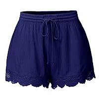 Womens Casual Shorts High Waisted 2024 Fashion Beach Cruise Shorts Cute Comfy Summer Shorts with 2 Pockets