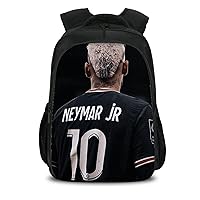 Student Soccer Star Bookbag,Teen Neymar Jr Graphic Daypack,PSG Casual Knapsack for Youth