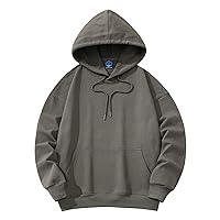 Oversized Hoodie,Men Casual Solid Pullover Loose Fashion Long Sleeve Top Trendy Sweatshirts 2024 Outdoor Sweatshirt