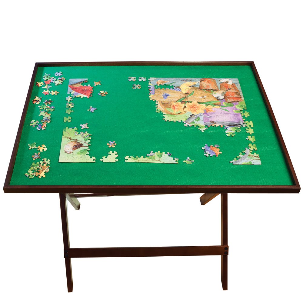 Bits and Pieces - Foldaway Jigsaw Puzzle Table - Set Up Puzzle Fun Anywhere - Folds Flat for Easy Storage When Not in Use - Puzzle Accessories