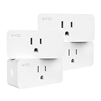 Plug, 2.4GHz WiFi Smart Plug, Compatible with Alexa, Google Assistant, IFTTT, No Hub Required, Four-Pack, White