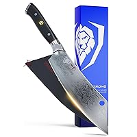 Dalstrong Hybrid Cleaver & Chef Knife - 12 inch Extra-Long Blade - Shogun Series ELITE - The 'Crixus' - Japanese AUS-10V Super Steel Kitchen Knife - Black Handle - Razor Sharp Knife - w/Sheath
