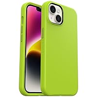 OtterBox iPhone 14 & iPhone 13 Symmetry Series+ Case - LIME ALL YOURS (Green), Ultra-sleek, Snaps to MagSafe, Raised Edges Protect Camera & Screen